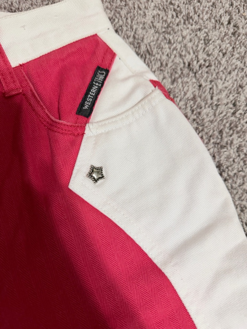 Vintage western ethnics white/red star jeans - Picture 3 of 8